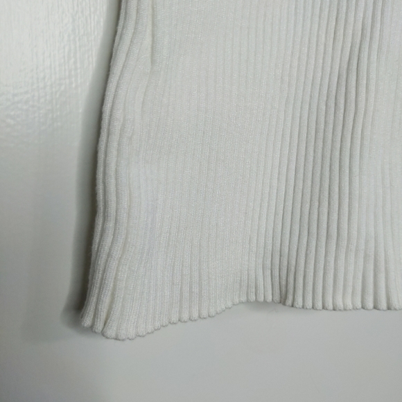 S WHBM Tank Top Tee Shirt Lace Black Blouse Knit L - Picture 5 of 7